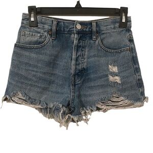 PACSUN | Women’s Frayed Vintage High Rise Denim Shorts Size 26